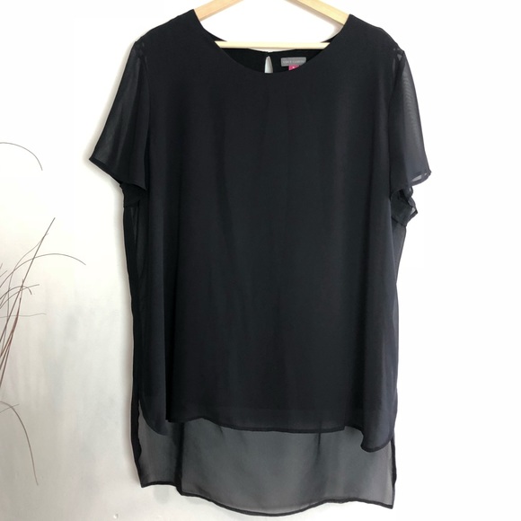 vince camuto short sleeve blouse